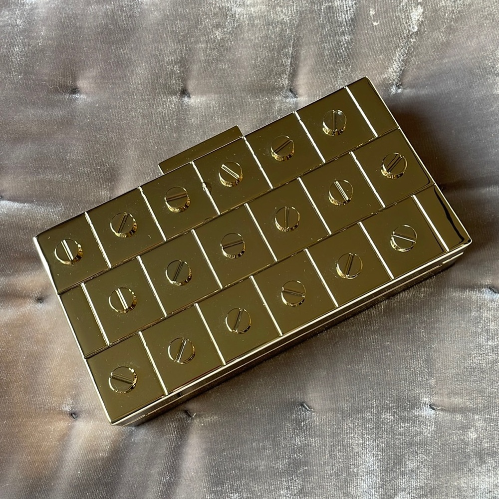 Tory Burch Gold Metal Clutch